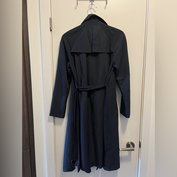 Zara Navy Duster/Trenchcoat Jacket with Silver Buckle - Picture 3 of 5